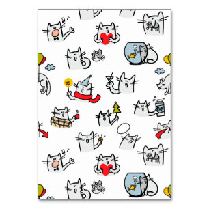 Funny cats, milk and magic. table number