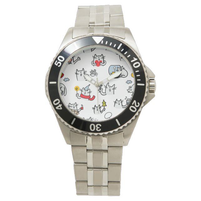 Funny cats, milk and magic. watch (Front)