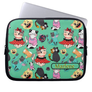 Funny Cats Monogramed Electronics Bag