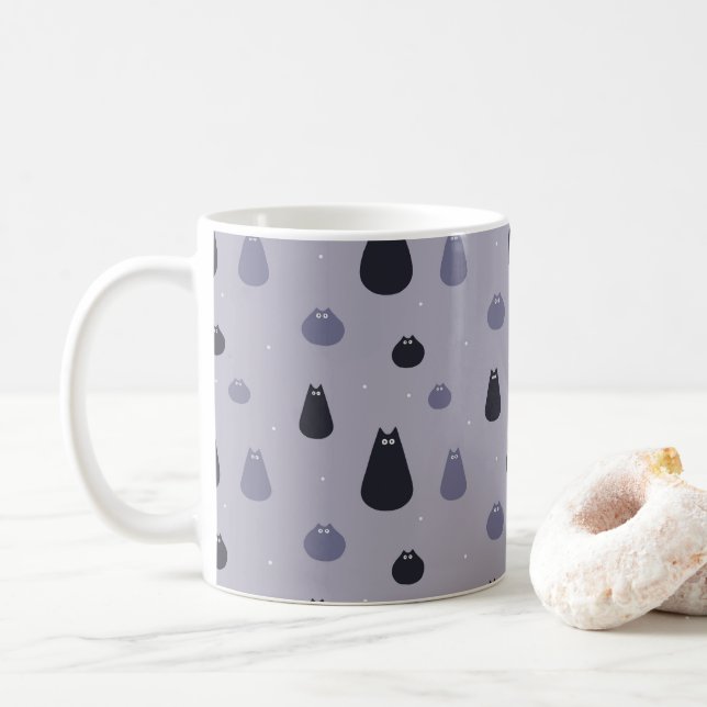 Funny Cats Mug grey (With Donut)