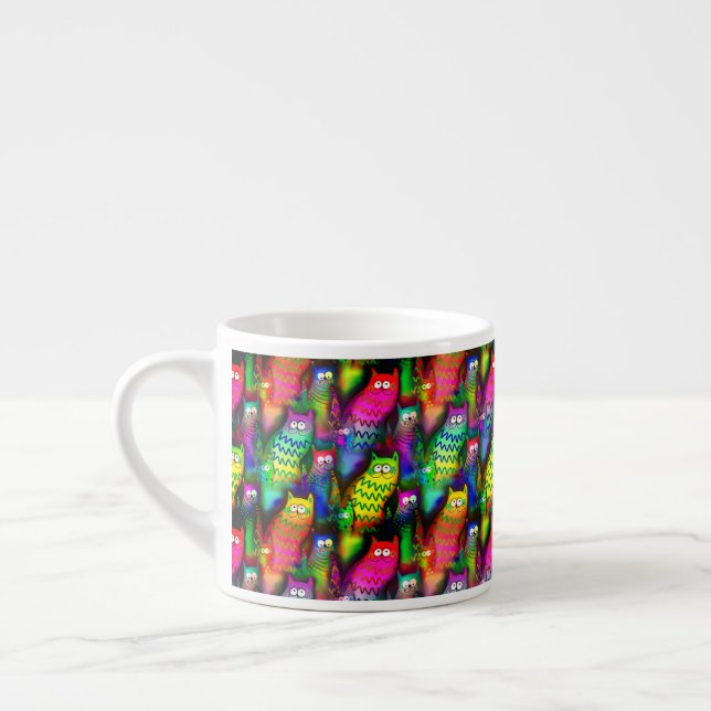 Funny Cats Pattern-54578 Espresso Cup (Left)