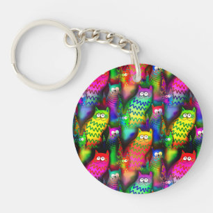 Funny Cats Pattern-54578 Key Ring