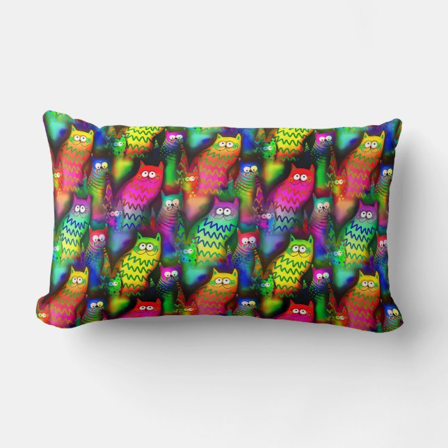 Funny Cats Pattern-54578 Lumbar Cushion (Front)
