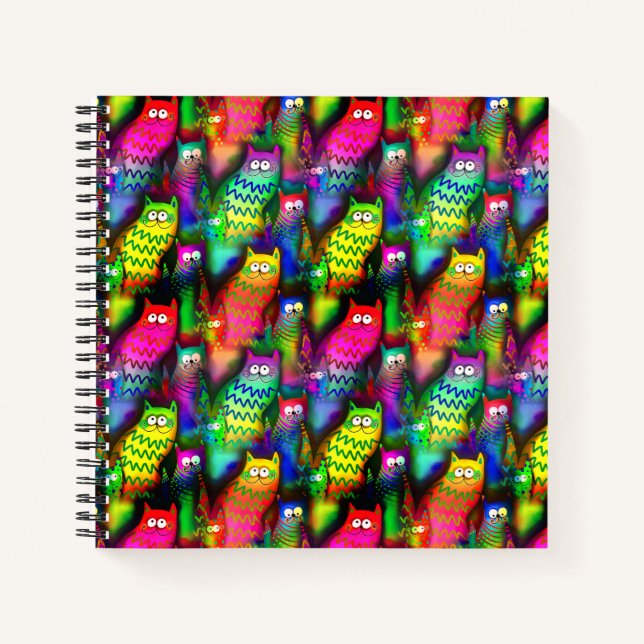 Funny Cats Pattern-54578 Notebook (Front)
