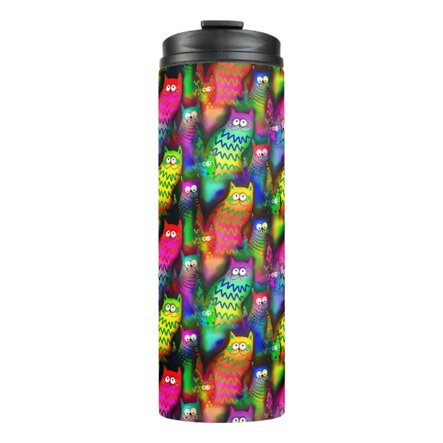 Funny Cats Pattern-54578 Thermal Tumbler (Front)