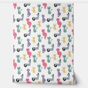 funny cats pattern wallpaper