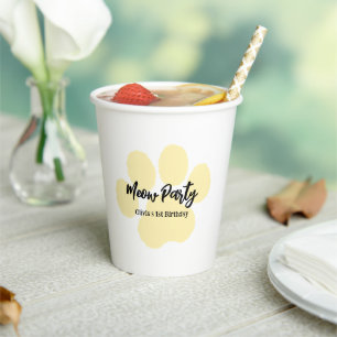 Funny Cat's Paw Birthday Party Paper Cups