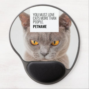 Funny Cats   Personalised photo and text  Gel Mouse Pad