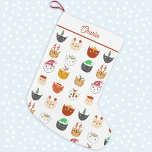 Funny Cats Personalised Small Christmas Stocking<br><div class="desc">A bunch of fun,  cute cats in winter holiday hats and accessories to make you smile.  Original art by Nic Squirrell.</div>