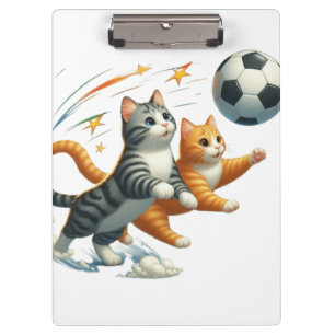 FUNNY Cats Playing FOOTBALL on a Baby T-Shirt? Clipboard