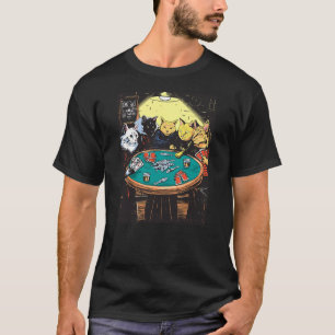 Funny Cats Playing Poker Art Cat T-Shirt
