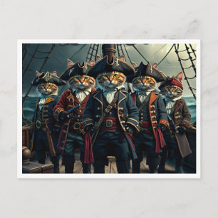 Funny cats. Postcard