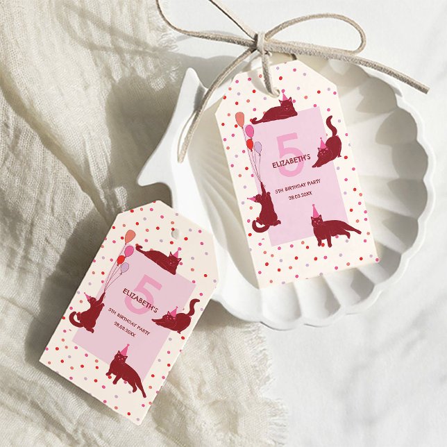Funny Cats Purrfect Birthday Gift Tags (Creator Uploaded)