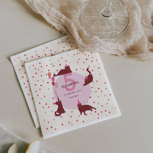 Funny Cats Purrfect Birthday Party Napkin