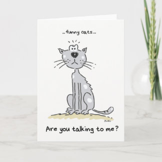 Funny Cats Quotes Greeting Card