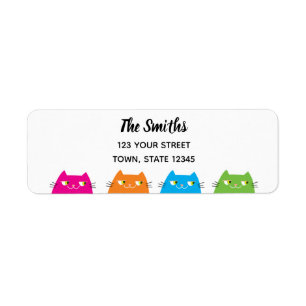 Funny Cats Return Address Label