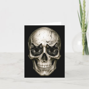 Funny Cats Skull Kittens Goth Alt Punk Weirdcore Card