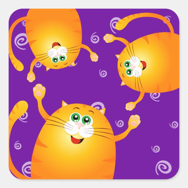 Funny cats, sticker (Front)