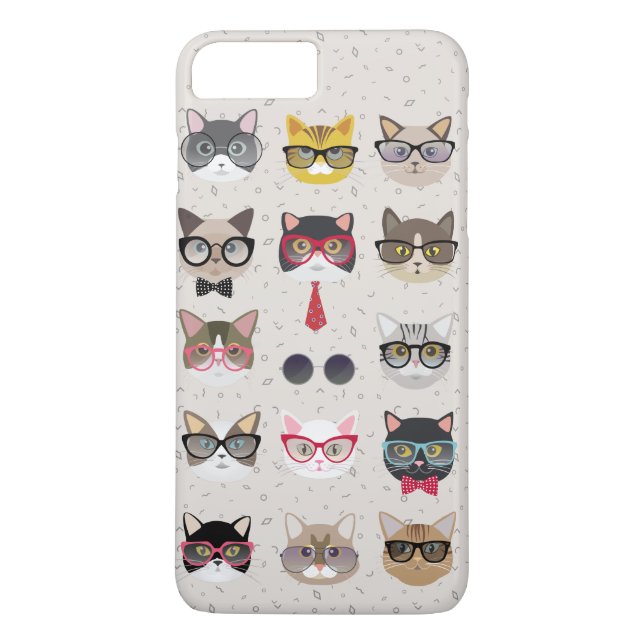Funny Cats with Glasses iPhone 7 Plus Case (Back)
