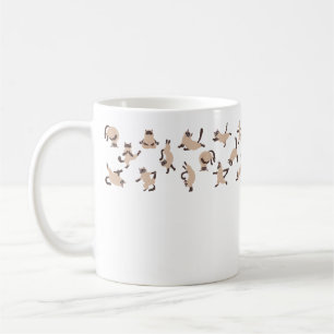 Funny cats yoga pose coffee mug