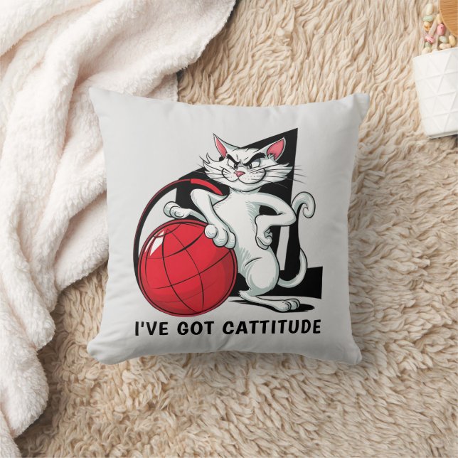 Funny Cattitude Cat Cushion (Blanket)