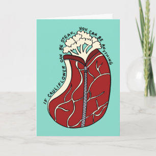 Funny Cauliflower Steak Encouragement Card
