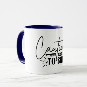 Funny Caution... Minimalist Hair Stylist Mug