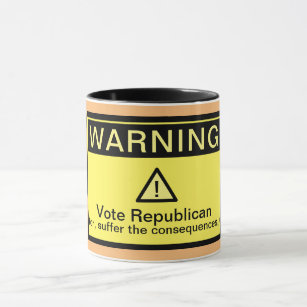 Funny Caution Vote Campaign Mug