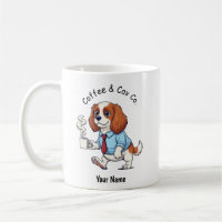 Funny Cavalier King Charles Business Suit Coffee