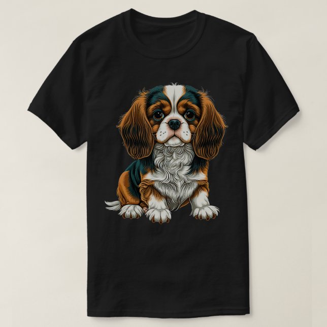 Funny Cavalier King Charles Spaniel Cute  T-Shirt (Design Front)