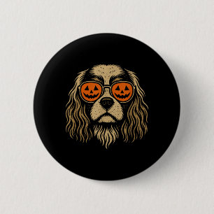 Funny Cavalier King Charles Spaniel Halloween with 6 Cm Round Badge