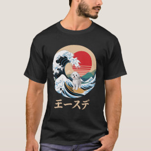Funny Cavapoo Japanese Kanagawa Wave T-Shirt