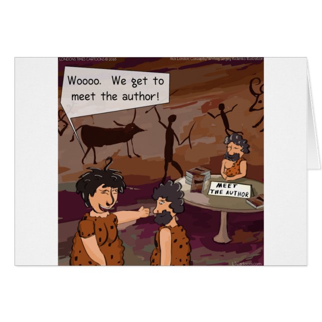 Funny Caveman Author "Meet The Author" (Front Horizontal)