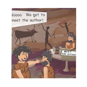 Funny Caveman Author "Meet The Author" Notepad