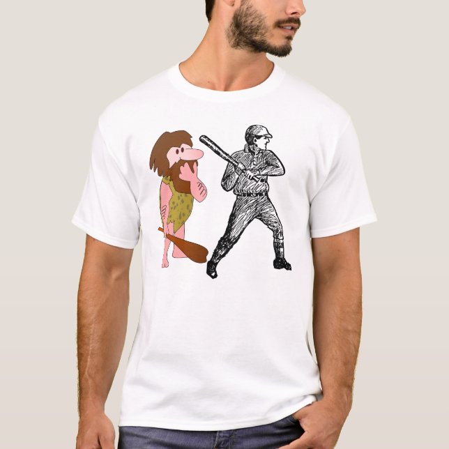 Funny Caveman baseball T-shirts (Front)