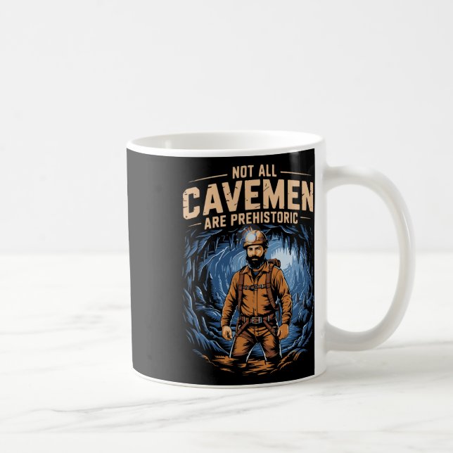 Funny Caving Spelunking Potholing Climbing Rescue  Coffee Mug (Right)