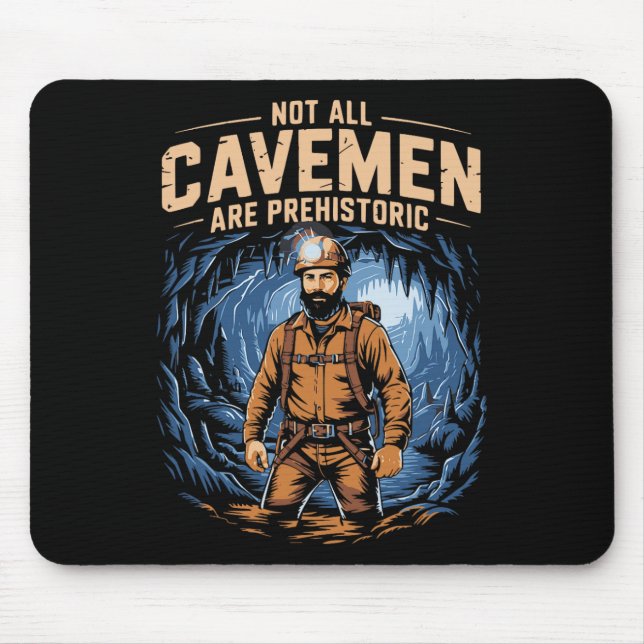 Funny Caving Spelunking Potholing Climbing Rescue  Mouse Pad (Front)