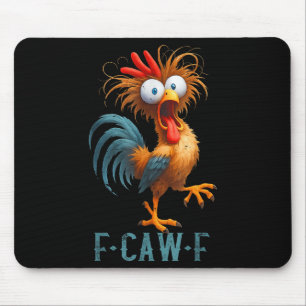 Funny Caw Shirt Black Crow Chicken Funny Chicken H Mouse Pad