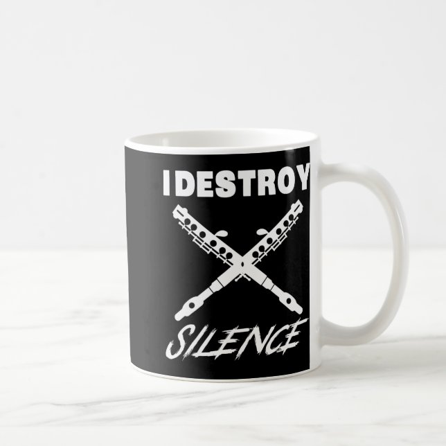 Funny Ccolo Shirt - I Destroy Silence New Year Gif Coffee Mug (Right)