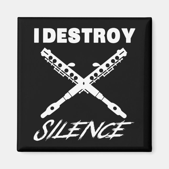 Funny Ccolo Shirt - I Destroy Silence New Year Gif Magnet (Front)