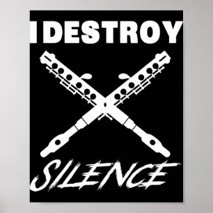 Funny Ccolo Shirt - I Destroy Silence New Year Gif Poster