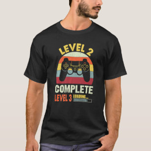 Funny Celebrate 2nd Wedding Vintage Retro Level 2 T-Shirt