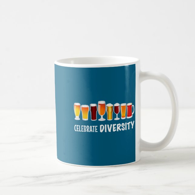Funny Celebrate Diversity Beer Clothing For Him An Coffee Mug (Right)