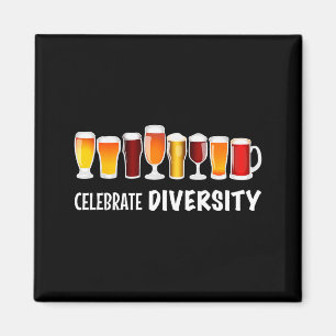 Funny Celebrate Diversity Beer Clothing For Him An Magnet
