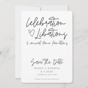 Funny Celebration Libatations Photo Wedding  Save The Date