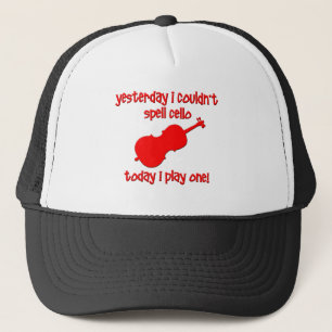 funny cello trucker hat