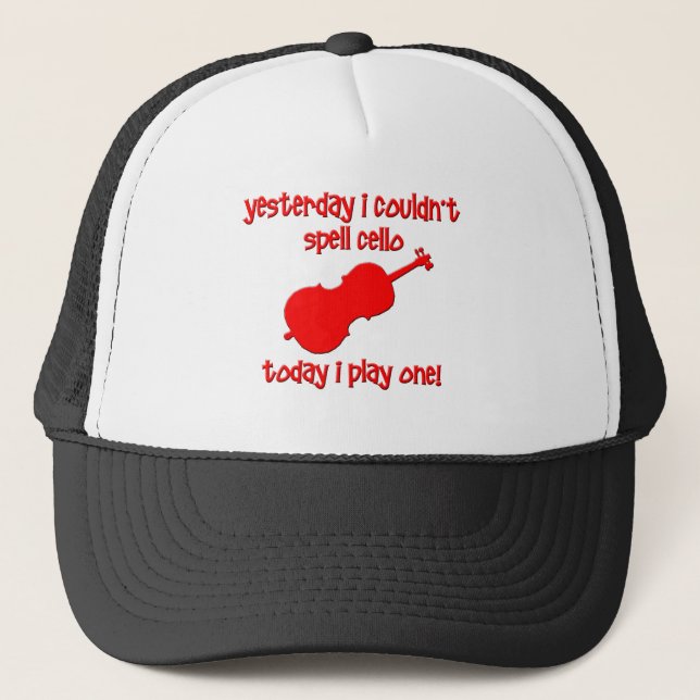 funny cello trucker hat (Front)
