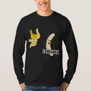 Funny Censored Banana Strip For Cute Peel Boy And  T-Shirt
