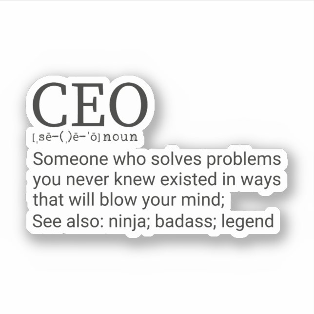 Funny CEO Definition, Gift for CEO (Front)