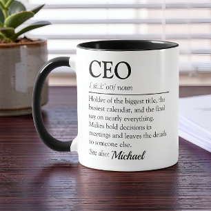 Funny CEO Dictionary Definition Mug